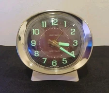Vintage Westclox Baby Ben Wind Up Alarm Clock Glows In Dark Made USA Works