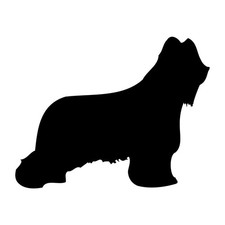 Briard Dog Silhouette Decal Sticker Black Die Cut Vinyl