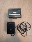 Sony Walkman WM-R15 Portable Cassette Player Black with 3v Power Adapter, As-Is