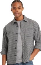 Goodfellow  Co Men  s Heavyweight Long Sleeve Flannel Button-Down Shirt   Size L