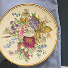 Edwardian Fine Bone China Multicolor Floral Round Decorative Plate Printed — photo 1