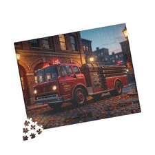 Vintage 1971 Ford Thibault Fire Truck Puzzle  520 Piece Classic Engine Jigsaw