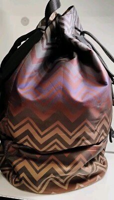 Missoni Parfum Round Weekend Travel Backpack featuring Signature Chevron Design s-l400.jpg main image 2