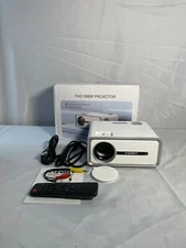 VIZONY DP04 White Portable Outdoor 1080P FHD Display Zoom Mini Video Projector