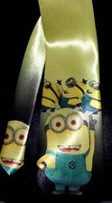 L K Dancing Minions Satin Neck tie - Despicable Me Yellow Neck tie