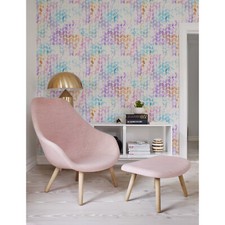 Colorful Wool Non-woven wallpaper Abstract Illustration Watercolor Wall Mural