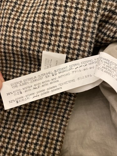 NEW ZARA TAUPE BROWN PLAID COAT 11-12 YEARS - Picture 7 of 8