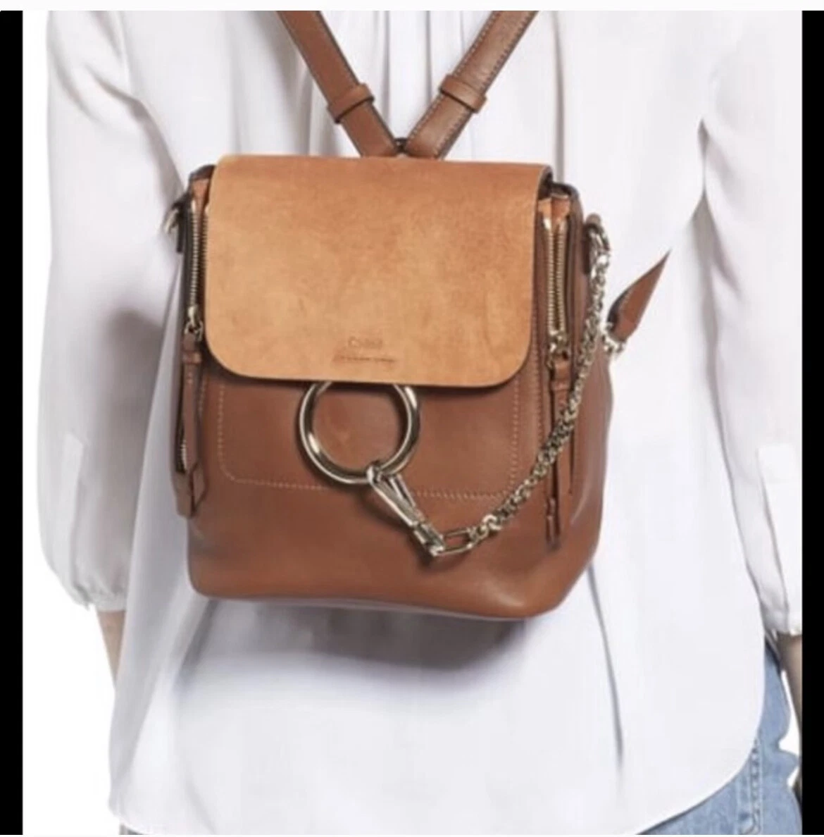 Chloe Small Faye Backpack in Tan with Gold Hardware - $1850 Retail