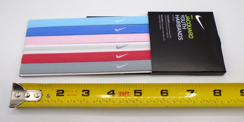 Pacote com 6 tiaras Nike juvenis sortidas 6PK Copa/polar/rosa - Imagem 4 de 4