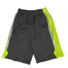 Nike Dri-Fit Athletic Shorts Youth Sz. M Gray Neon Yellow