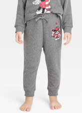 Disney Mickey Mouse Toddler Graphic Jogger Pants Size 18 Months Grey Color New 