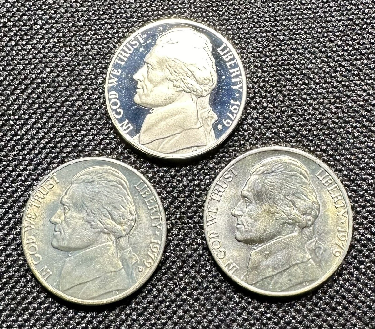 1979 P D S Jefferson Nickel Lot from Proof & Mint Sets 3 Coins | eBay