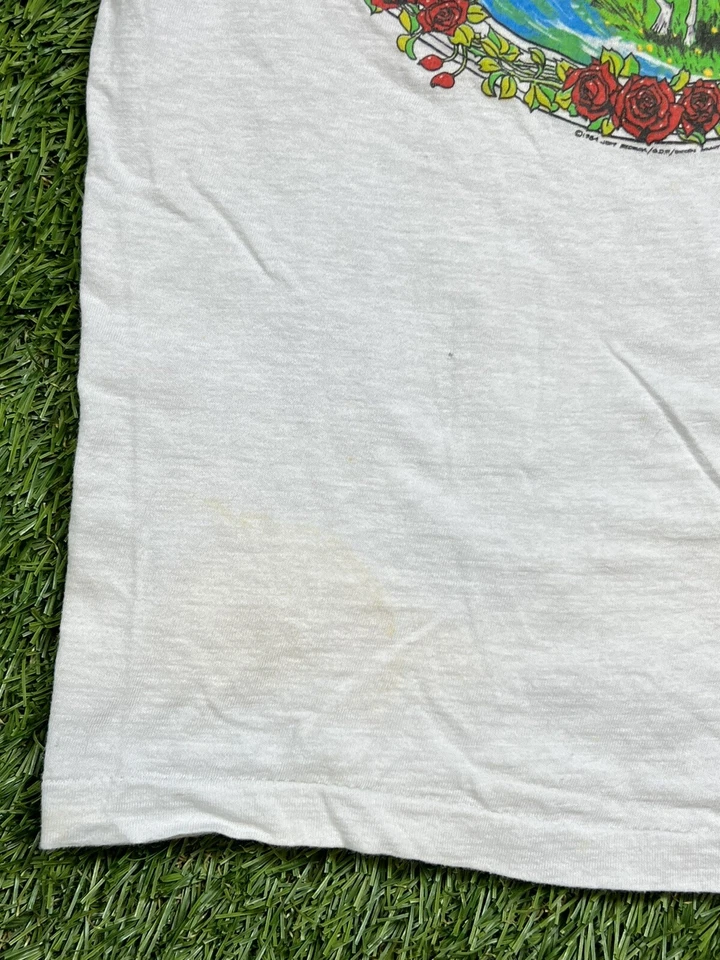 Camisa sin mangas Grateful Dead Spring Tour 1984 vintage para hombre S doble cara EE. UU. Foto 2 de 4