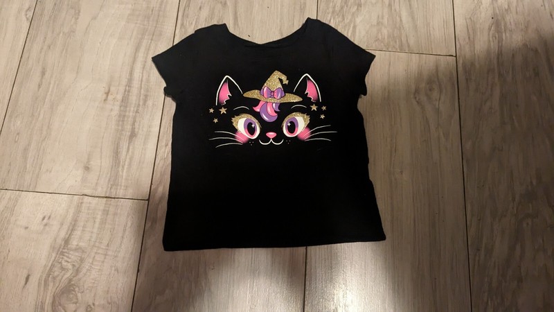 BLACK CAT  SHIRT SIZE 12-18 MONTHS