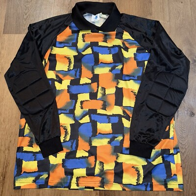 #ad High 5 Soccer Goalie Jersey Shirt Goalkeeper Padded Vintage 1980s 1990s Mens XL $35.99