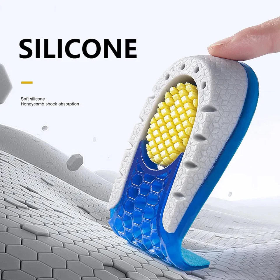 Increase Height Insole TPE Silicone Gel Heighten Lift Half Shoes Pad Men Women - image 3 of 4