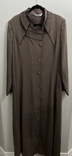 Women's Muslim Long Sleeve Button Down Abaya Jelbab