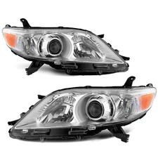 Headlights Assembly For 2011-2020 Toyota Sienna Chrome Projector Headlamps L+R