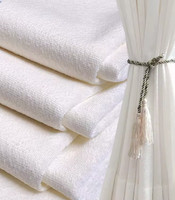 Elegant Thick Pure White Sheer Curtain with 7cm Bottom and Top Slot top