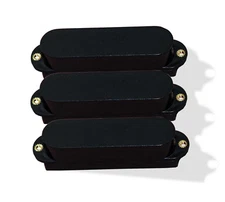 Pickups Single Enclosed Black Set of 3 Custom Shop 081100BK