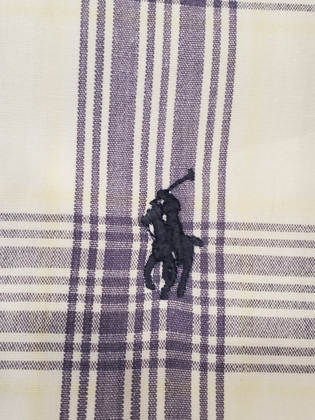 PONY Polo Ralph Lauren camicia uomo XL bianca Blaire a quadri manica corta ampia hip hop