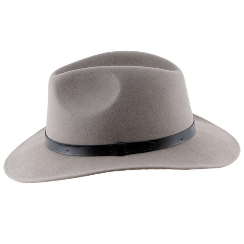 Sterkowski REDWOOD Wool Felt Fedora Hat Wide Brim Elegant Retro Manly Cowboy - Picture 20 of 25