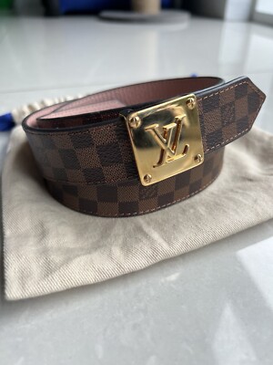 LOUIS VUITTON M0065W Morningram 30mm Reversible Belt Pink