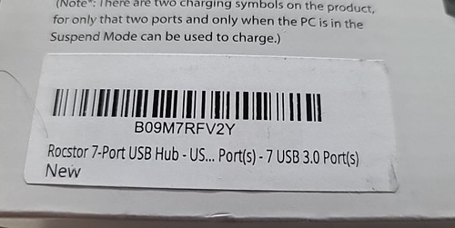 Rocstor 7-Port USB Hub - USB 3.0 - External - 7 USB Port(s) - 7 USB 3.0 Port(s) - Picture 5 of 6