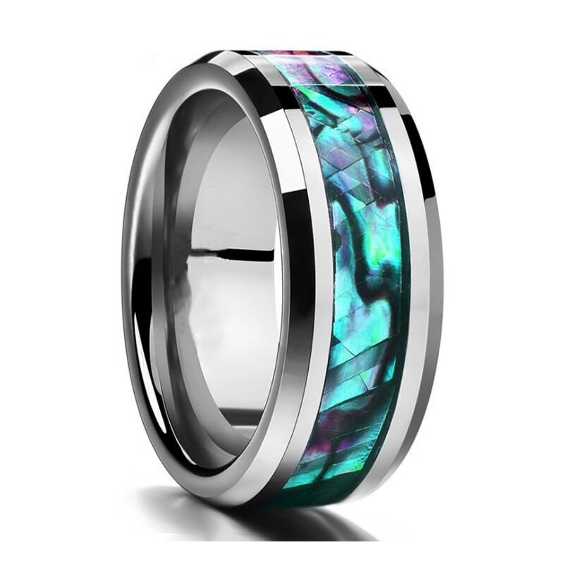Herren- & Damen-Ring Aus Wolfram Titan Stahl Mi Produktbild-Vorschau 4
