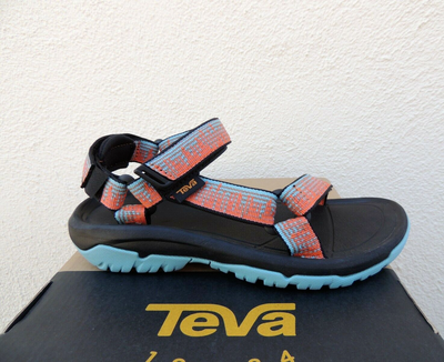 TEVA CARROT BLUE MIRAGE HURRICANE XLT 2 SPORT/ WATER SANDALS 