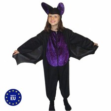 Fledermaus Kostüm Blacky Halloween für Kinder Gr. 104 schwarz-lila Fasching