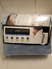 King Size Sheet Set - 6 Piece Set - Luxury Bed Sheets - Light Blue