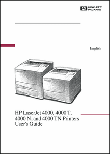 HP LaserJet 4000 Laser Printer 194 PAGE Users Guide/Manual *PAPER not
