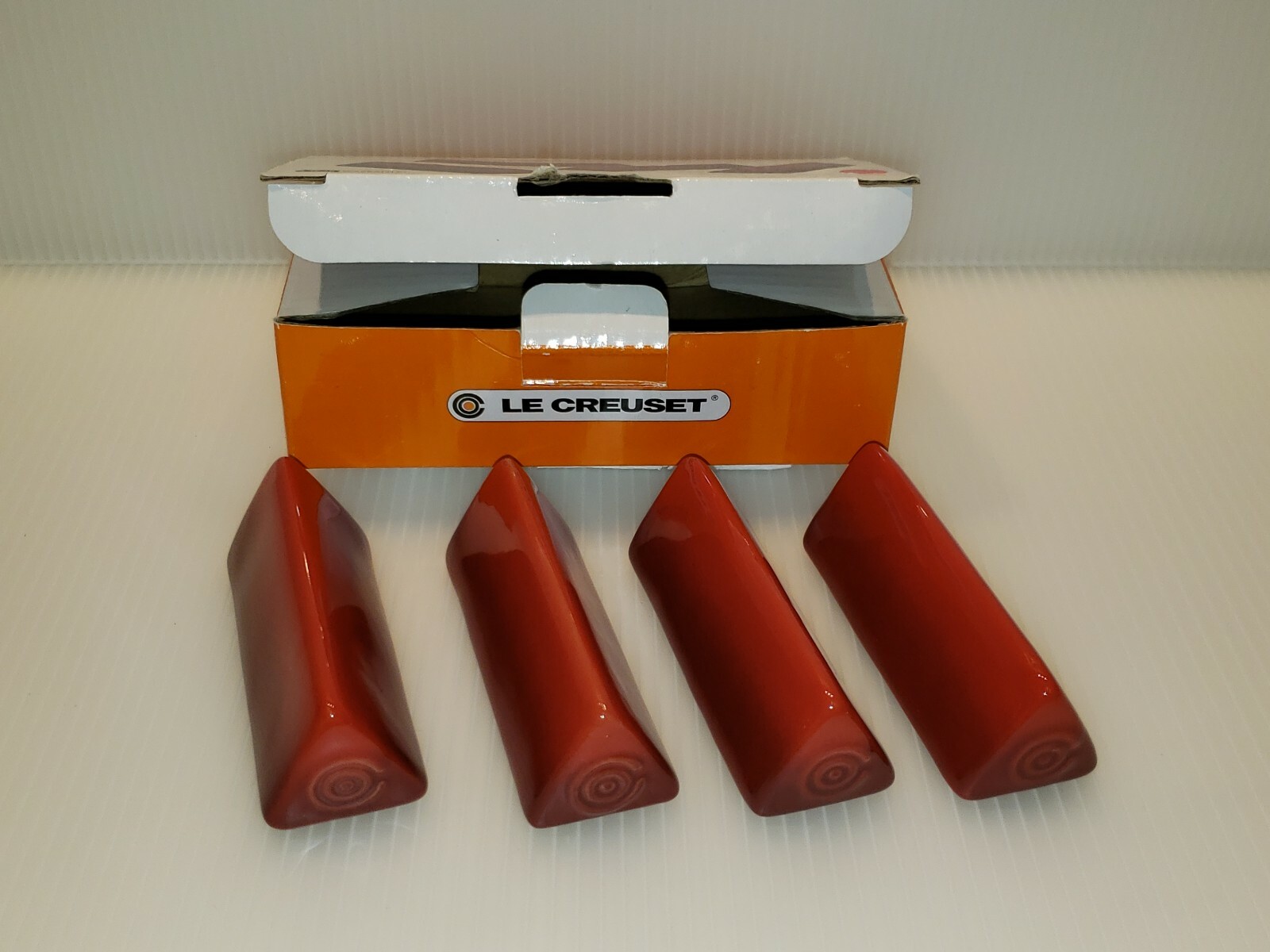 Le Creuset Stoneware Cheese Markers Set of 4 Red Cerise for sale online