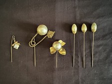 Vintage Hat Pins Bulk Lot Of 6 Pins