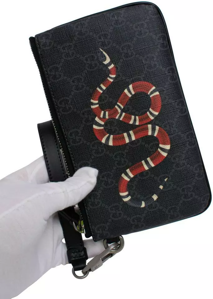 Kingsnake print GG Supreme wallet