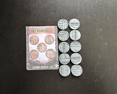 10x 32mm Runde Necromunda Basen Warhammer 40k Kill Team Zone Mortalis Underhive
