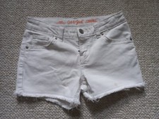 Cat Jack girl's white denim shorts size M 7/8 