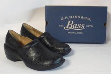 BASS Black, Textured, Women's Slip On Shoes Size 9.5 M w/ Cushion Step