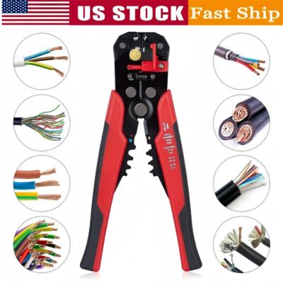 Self Adjusting Automatic Wire Stripper Cutter Crimper Cable Stripping Tool 8''