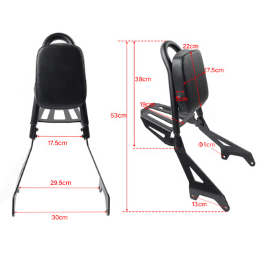 Sissy Bar Coussin Passager Arrière Pour Yamaha Bolt XV950 / XVS950 - Dossier Amovible Confort - Fydun