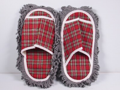 Dust Mop Floor Cleaning Slippers Easy Housekeeping Dusting Shoes NEW FREE SHIP