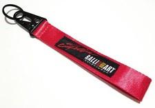 Jdm Ralliart Red Racing Keychain Metal Key Ring Hook Strap Lanyard Universal