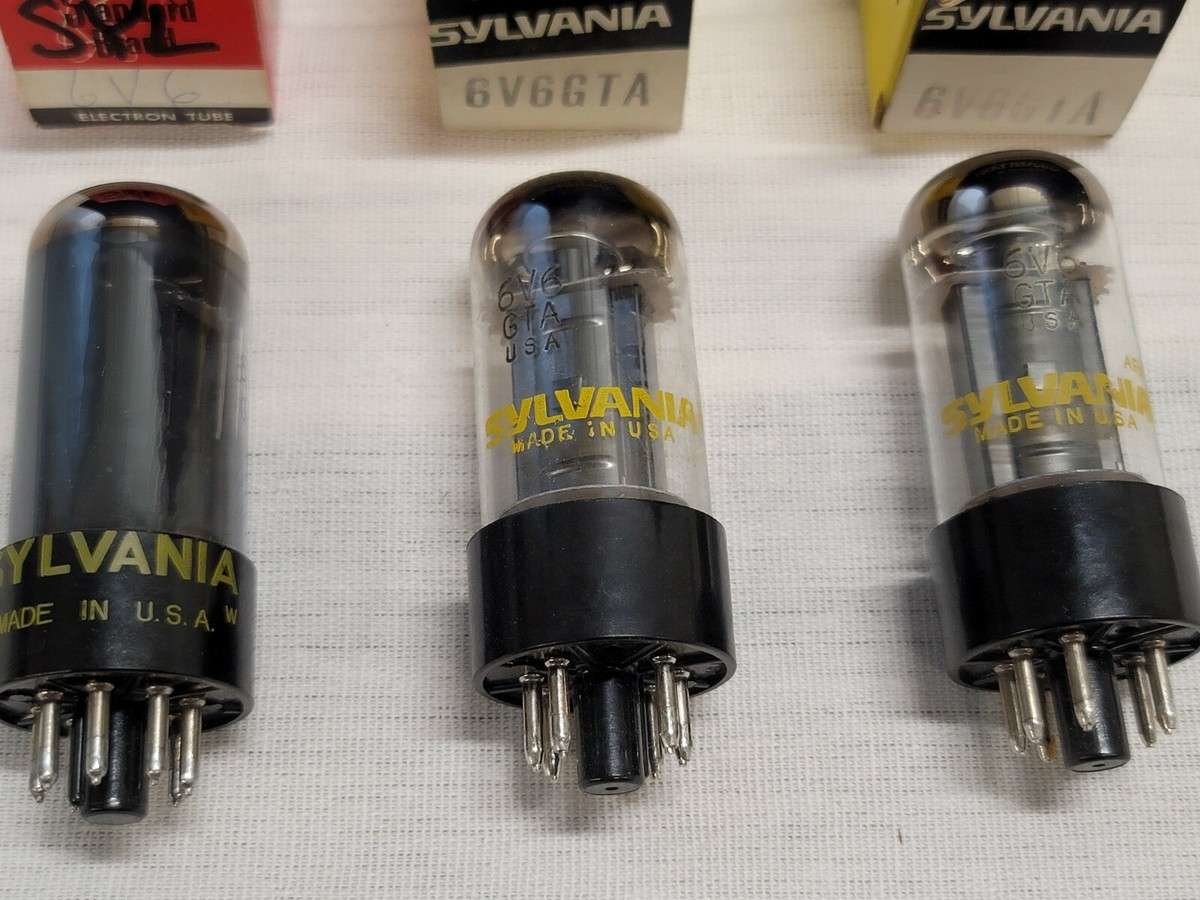 Sylvania 6v6GTA 6v6GT Black Plate Vacuum Radio Amplifier Audio TV