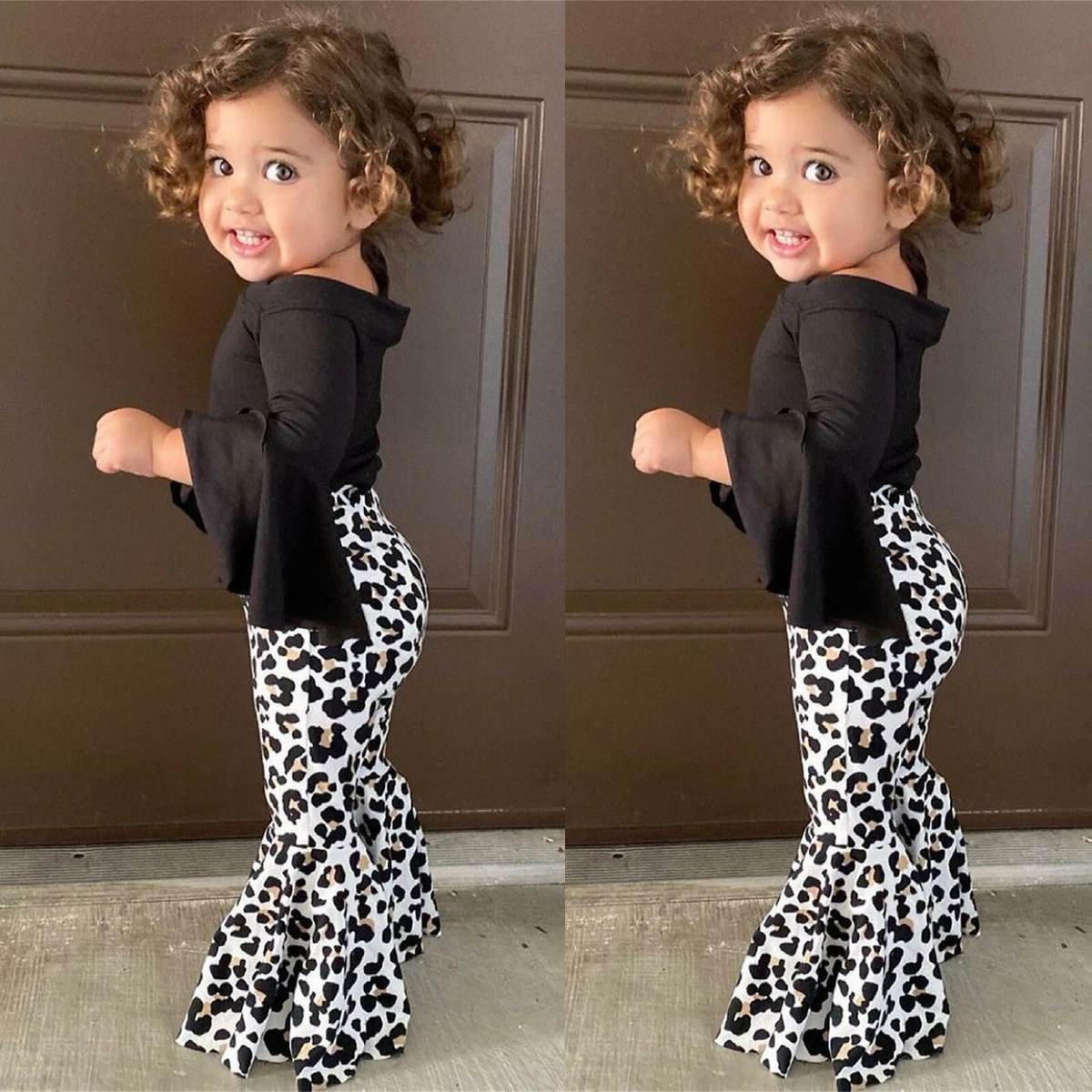 Leopard print top baby girl