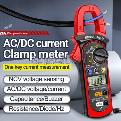 PN106 DCA600A Digital Multimeter Auto Range AC/DC Voltage Current Clamp Meter DE