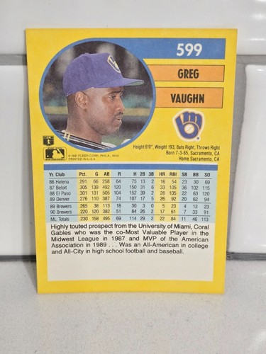 1991 Fleer Baseball #541-720 & Pro Visions Inserts #1-12 You Pick! - 第 111/351 張圖片