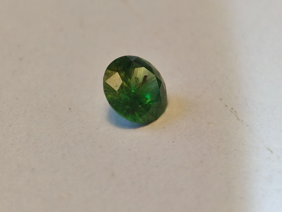 0.91 CT DEMANTOID GARNET CERTIFICIED URAL  EXСELLENT LUSTER NICE HORSTAIL UNHEAT - Image 3 of 4