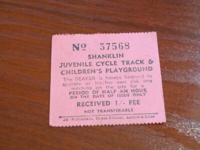 Shanklin Isle of Wight Jugendradweg & Kinderspielplatz 1/- Ticket