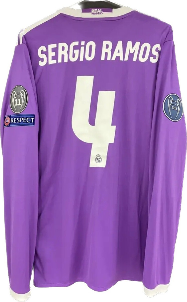 Sergio Ramos Real Madrid Long Sleeve Jersey UCL Final Model 16/17
